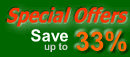 Special Offers Throughout the Store - Save up to 33% !